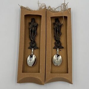 NWT 2 Mud Pie Holliberrie Demi Spoons